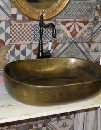 Bronze Βουρτσισμένος Νιπτήρας Μπάνιου Επιτραπέζιος Οβάλ Θέτις Bronze Βουρτσισμένος Νιπτήρας Μπάνιου Επιτραπέζιος Οβάλ Θέτις