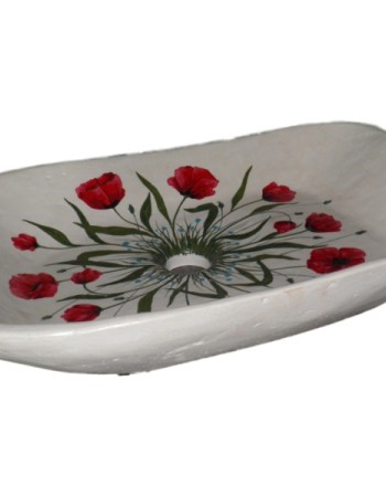 Ηφαιστειακός Νεροχύτης Μπάνιου Παπαρούνες Σχέδιο Ηφαιστειακός Νεροχύτης Μπάνιου Παπαρούνες Σχέδιο