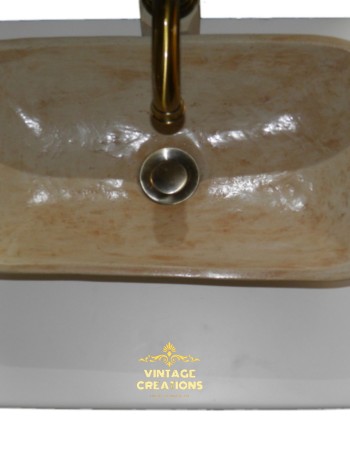 Travertino Παραδοσιακοί Νιπτηρες Για Μικρα Μπανια Ήρων 52 χ 24,5 χ 11 cm