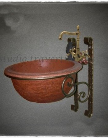 Νιπτήρες Ρουστίκ Travertino 43 cm χ 18 cm με Βάσεις Μεταλλικές Τοίχου Σετ Μύκονος. Νιπτήρες Ρουστίκ Travertino 43 cm χ 18 cm με Βάσεις Μεταλλικές Τοίχου Σετ Μύκονος.