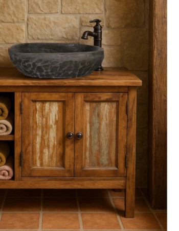 Ιοκάστη Rustic Έπιπλο Μπάνιου Με Νιπτήρες Τραβερτίνο! Ιοκάστη Rustic Έπιπλο Μπάνιου Με Νιπτήρες Τραβερτίνο!