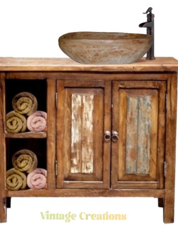 Ιοκάστη Rustic Έπιπλο Μπάνιου Με Νιπτήρες Τραβερτίνο!