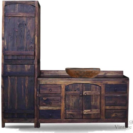 Ίρις έπιπλα μπάνιου σύνθεση rustic  