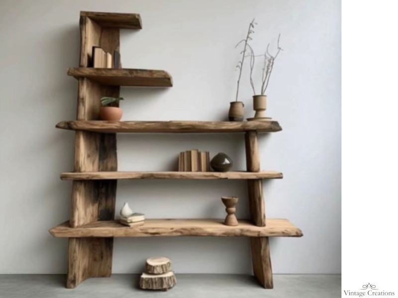 Βιβλιοθήκη rustic μασίφ ξύλινη Βόλβη μικρή προσφορά Βιβλιοθήκη rustic μασίφ ξύλινη Βόλβη μικρή προσφορά
