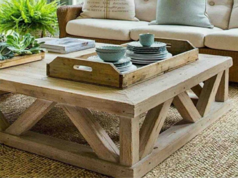 Ξύλινο Μασίφ Σαλονιού Τραπέζι Rustic Ξένων Ξύλινο Μασίφ Σαλονιού Τραπέζι Rustic Ξένων