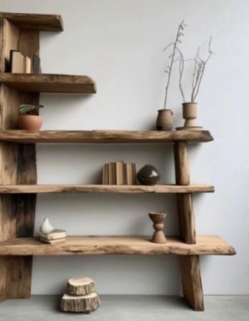 Βιβλιοθήκη rustic μασίφ ξύλινη Βόλβη μικρή προσφορά Βιβλιοθήκη rustic μασίφ ξύλινη Βόλβη μικρή προσφορά