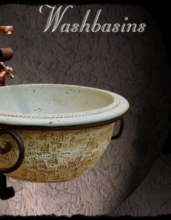 Νιπτήρες Ρουστίκ Travertino 43 cm χ 18 cm με Βάσεις Μεταλλικές Τοίχου Σετ Μύκονος. Νιπτήρες Ρουστίκ Travertino 43 cm χ 18 cm με Βάσεις Μεταλλικές Τοίχου Σετ Μύκονος.