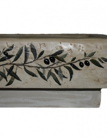 Antique Χειροποίητος Νεροχύτης Κουζίνας Με Σχέδιο Ελιά