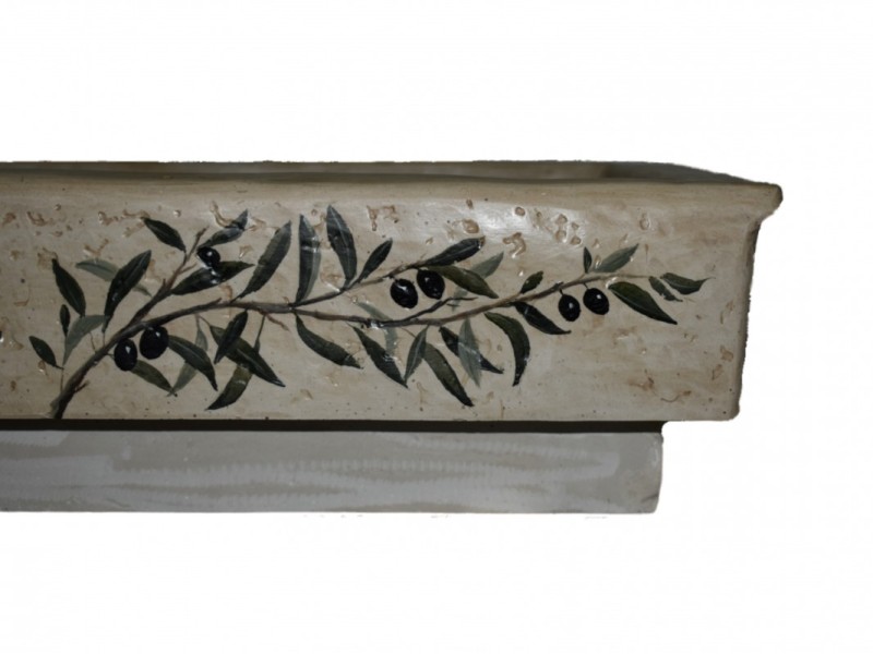 Antique Χειροποίητος Νεροχύτης Κουζίνας Με Σχέδιο Ελιά