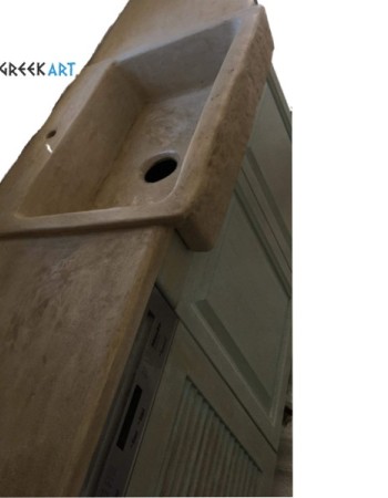Antique Χειροποίητος Νεροχύτης Κουζίνας Με Μια Γούρνα