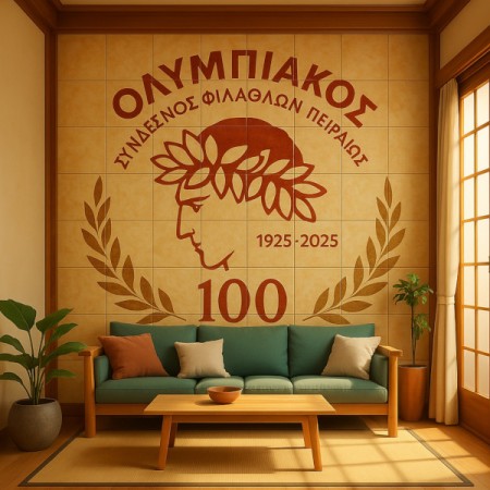 Παράσταση σε χειροποίητα πλακάκια με το σύμβολο της ομάδας σας Παράσταση σε χειροποίητα πλακάκια με το σύμβολο της ομάδας σας