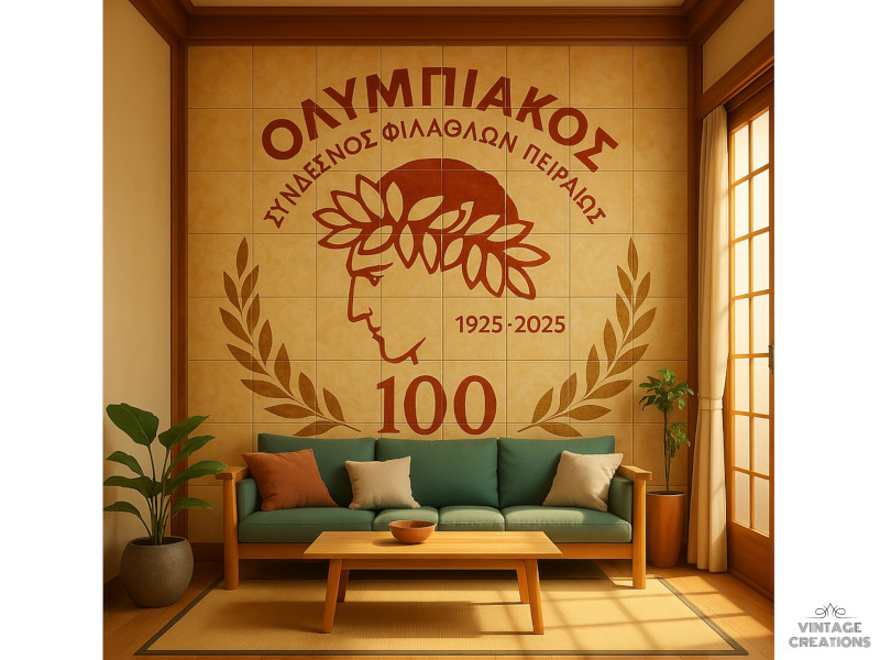 Παράσταση σε χειροποίητα πλακάκια με το σύμβολο της ομάδας σας Παράσταση σε χειροποίητα πλακάκια με το σύμβολο της ομάδας σας