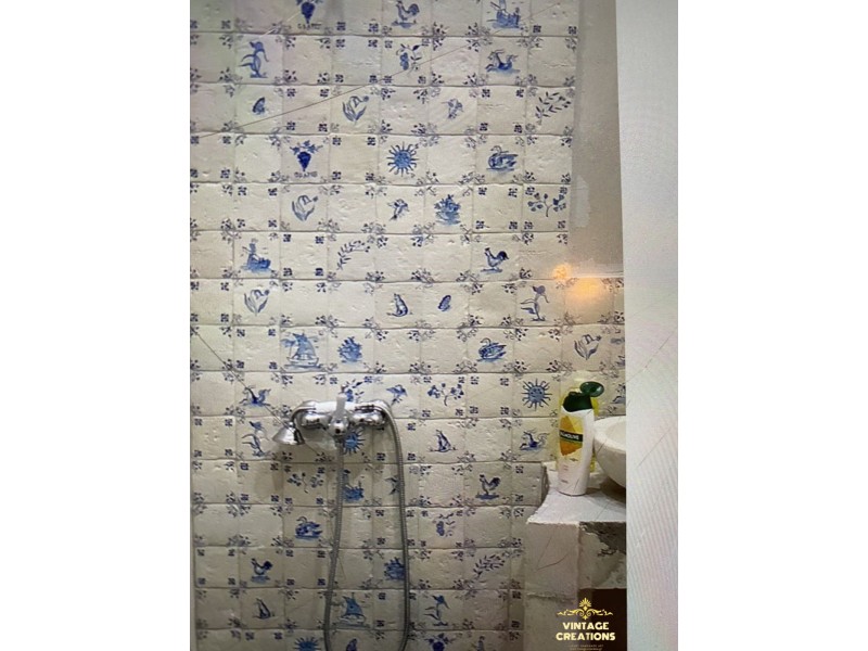 Blue Design Χειροποίητα Πλακάκια Τραβερτίνο Mix Σχέδια Κλασικά Blue Design Χειροποίητα Πλακάκια Τραβερτίνο Mix Σχέδια Κλασικά