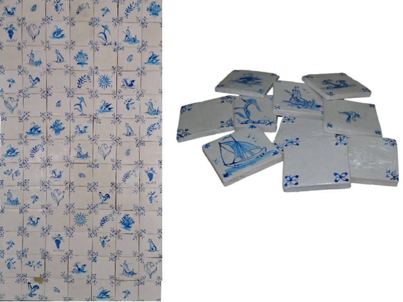 Blue Design Χειροποίητα Πλακάκια Τραβερτίνο Mix Σχέδια Κλασικά Blue Design Χειροποίητα Πλακάκια Τραβερτίνο Mix Σχέδια Κλασικά
