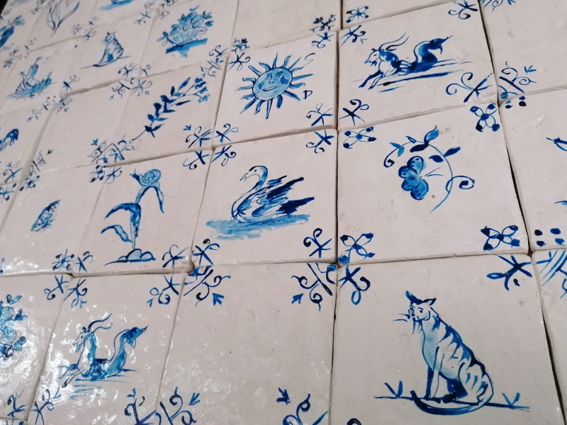 Blue Design Χειροποίητα Πλακάκια Τραβερτίνο Mix Σχέδια Κλασικά Blue Design Χειροποίητα Πλακάκια Τραβερτίνο Mix Σχέδια Κλασικά