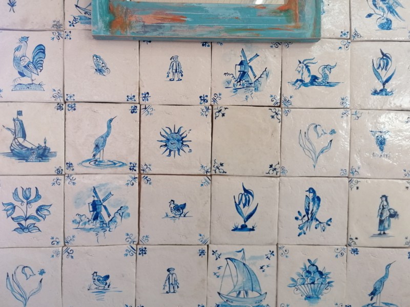 Blue Design Χειροποίητα Πλακάκια Τραβερτίνο Mix Σχέδια Κλασικά Blue Design Χειροποίητα Πλακάκια Τραβερτίνο Mix Σχέδια Κλασικά