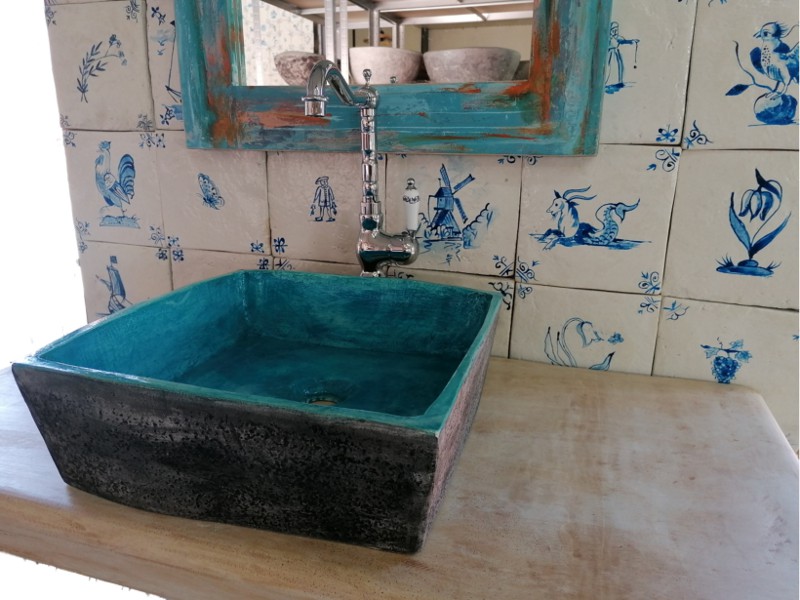 Blue Design Χειροποίητα Πλακάκια Τραβερτίνο Mix Σχέδια Κλασικά Blue Design Χειροποίητα Πλακάκια Τραβερτίνο Mix Σχέδια Κλασικά