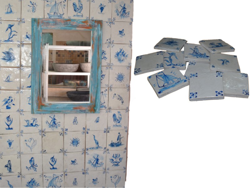 Blue Design Χειροποίητα Πλακάκια Τραβερτίνο Mix Σχέδια Κλασικά