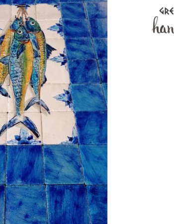 Ψάρια Χειροποίητη Παράσταση Ντεκόρ Πλακάκια Τοίχου Τραβερτίνο Ψάρια Χειροποίητη Παράσταση Ντεκόρ Πλακάκια Τοίχου Τραβερτίνο