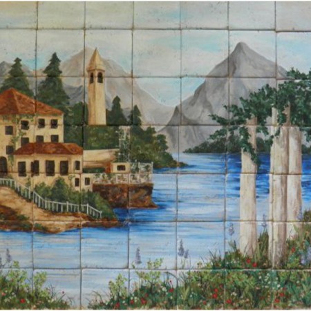 Χειροποίητη παράσταση Travertino ντεκόρ πλακάκια κουζίνας/μπάνιου Μοναστήρι.