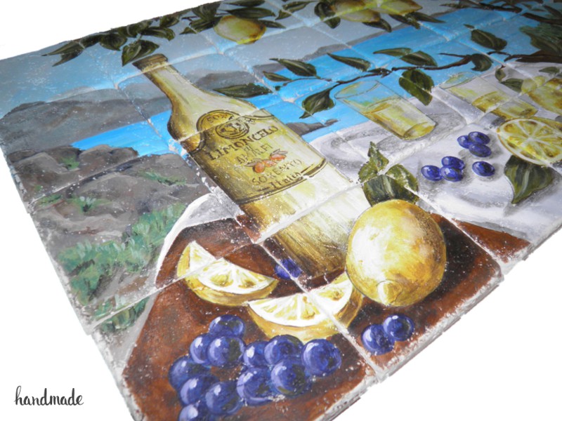 Vintage Πλακάκια Τοίχου Χειροποίητα Παζλ Σχέδιο Λιμοντσέλο Vintage Πλακάκια Τοίχου Χειροποίητα Παζλ Σχέδιο Λιμοντσέλο