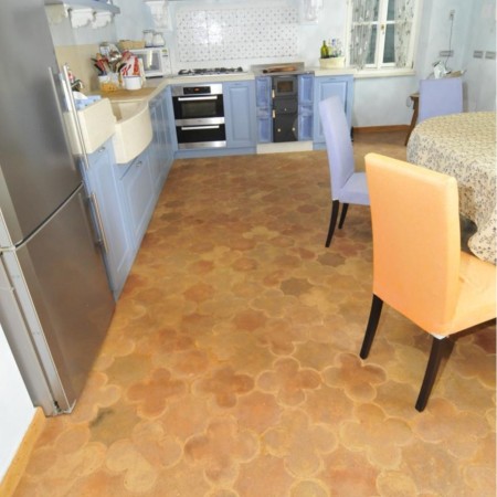 Χειροποίητα Πλακάκια Δαπέδου Terracotta Αντικέ Σχέδιο Τετράφυλλο No9 Χειροποίητα Πλακάκια Δαπέδου Terracotta Αντικέ Σχέδιο Τετράφυλλο No9