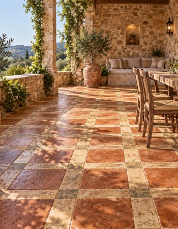 Terracotta Tiles Σειρά Παλέρμο Νο42 Χειροποίητα Δαπέδου Terracotta Tiles Σειρά Παλέρμο Νο42 Χειροποίητα Δαπέδου