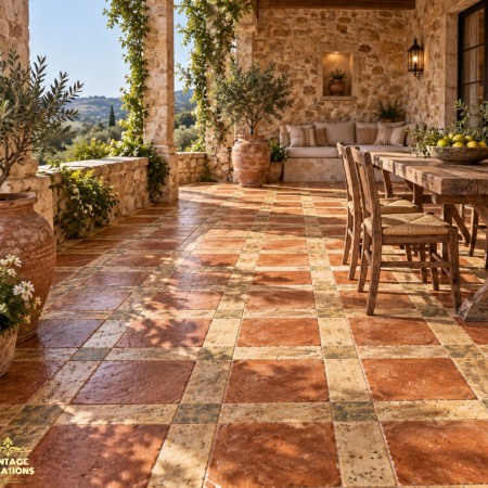 Terracotta Tiles Σειρά Παλέρμο Νο42 Χειροποίητα Δαπέδου Terracotta Tiles Σειρά Παλέρμο Νο42 Χειροποίητα Δαπέδου
