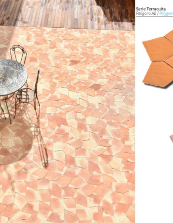 Πολύγωνο Χειροποίητο Πλακάκι Terracotta με 5 Γωνίες