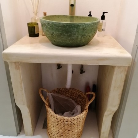 Handmade Έπιπλο Μπάνιου Μασίφ Πέτρα Τραβερτίνο Νέδα Handmade Έπιπλο Μπάνιου Μασίφ Πέτρα Τραβερτίνο Νέδα