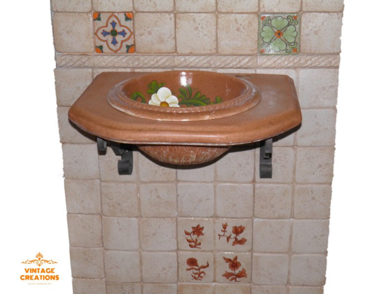 Σύνθεση wc τραβερτίνο νιπτήρα άρτεμης 