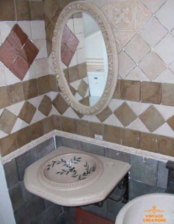 Σύνθεση wc τραβερτίνο νιπτήρα άρτεμης 